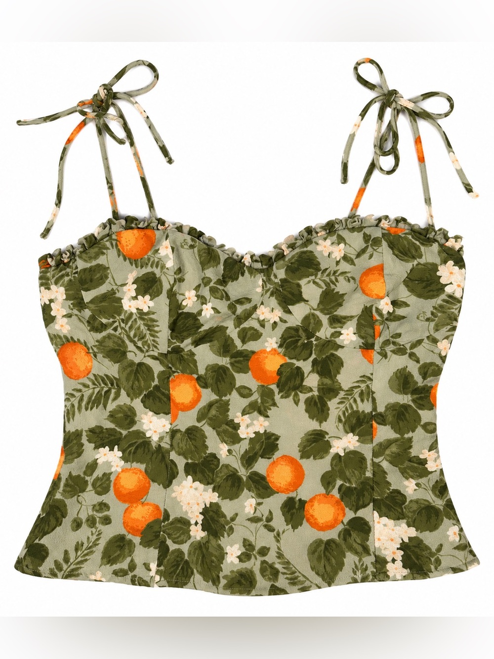 Reformation novena top in orange floral